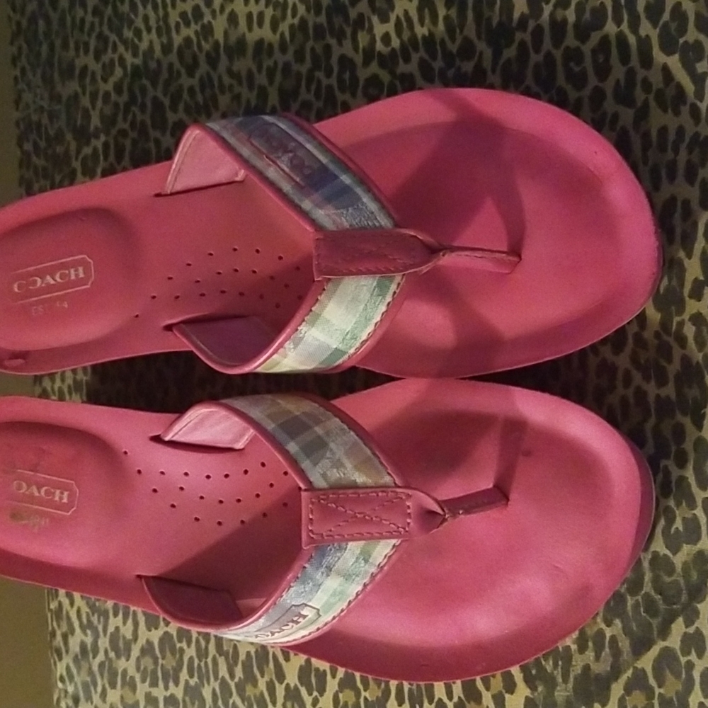 Coach Pink Flip Flop Wedge